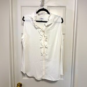 Bar III Ruffled Sleeveless Blouse